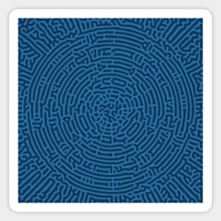 Radial Turing Pattern Square (Blue) Magnet